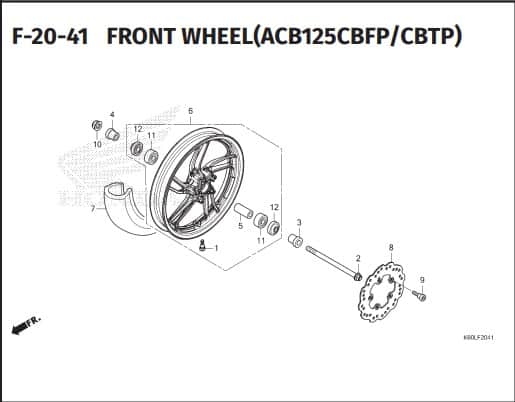 F-20-41 FRONT WHEEL