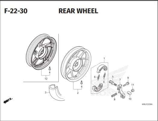 F-22-30 REAR WHEEL