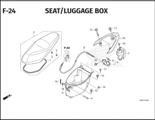 F-24 Seat Luggage Box – Katalog Suku Cadang Honda Vario 125 K2V