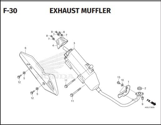 F-30 EXHAUST MUFFLER