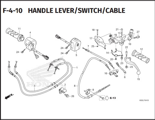 F-4-10 Handle Lever Switch Cable – Katalog Suku Cadang Honda Vario 125 K2V