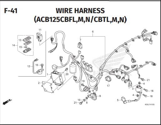 F-41 Wire Harness – Katalog Suku Cadang Honda Vario 125 K2V
