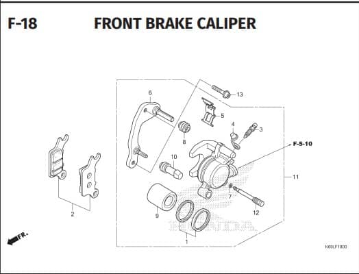 f-18 FRONT BRAKE CALIPER