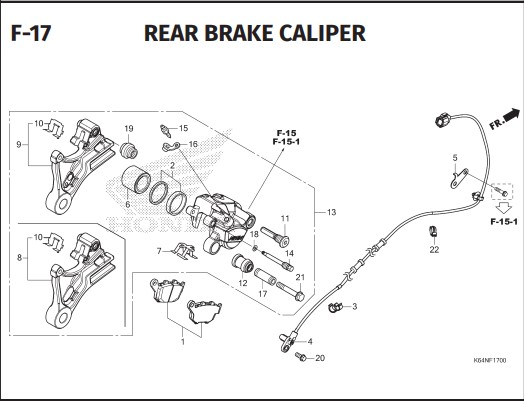 F-17 REAR BRAKE CALIPER