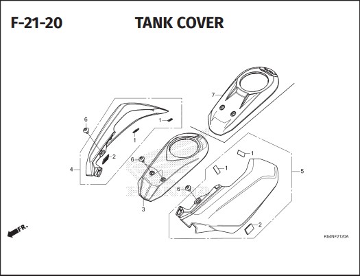 F-21-20 Tank Cover – Katalog Honda CBR 250RR K64N