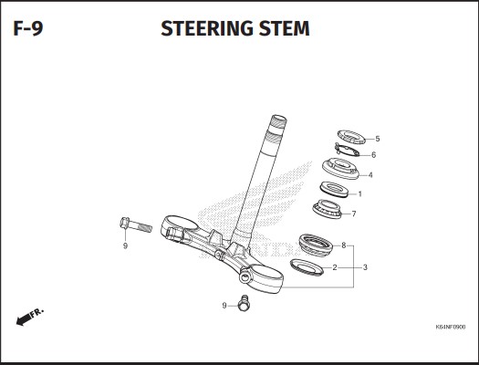 F-9 STEERING STEM