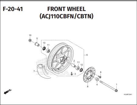 F-20-41 FRONT WHEEL