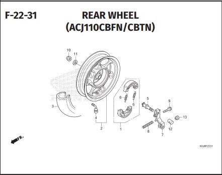 F-22-31 REAR WHEEL