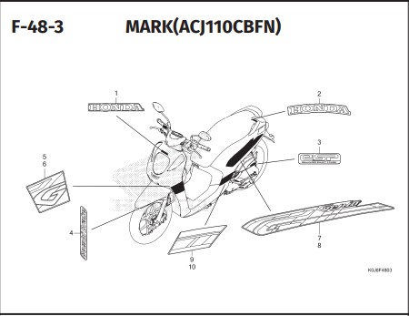 F-48-3 Mark – Katalog Honda Genio K0JN