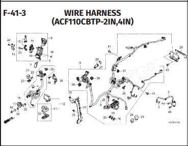 F-41-3 Wire Harness – Katalog Honda Scoopy eSP K2F