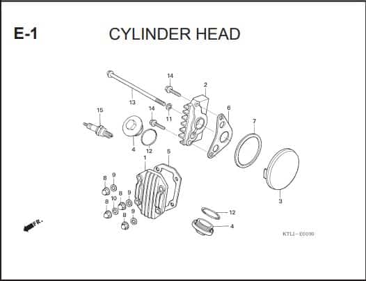 E-1 CYLINDER HEAD