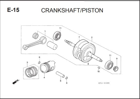 E-15 CRANKSHAFT PISTON