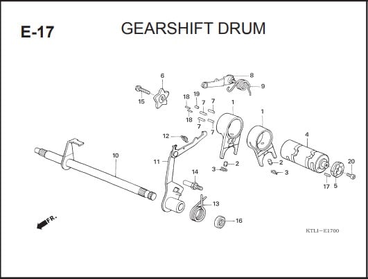 E-17 GEARSHIFT DRUM