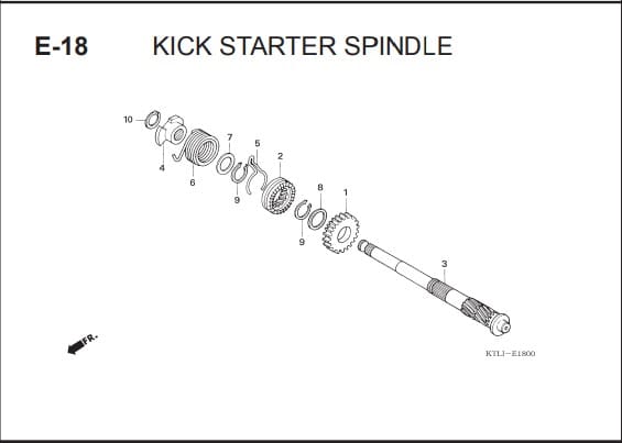 E-18 Kick Starter Spindle – Katalog Honda Supra FIT X