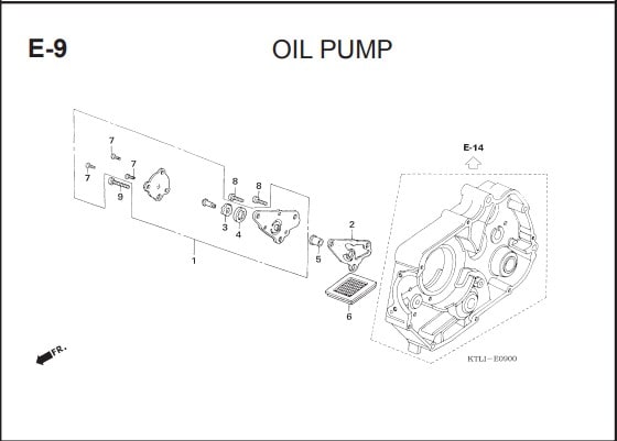 E-9 Oil Pump – Katalog Honda Supra FIT X