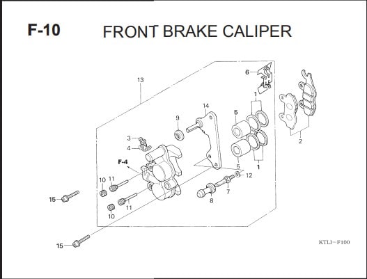 F-10 FRONT BRAKE CALIPER