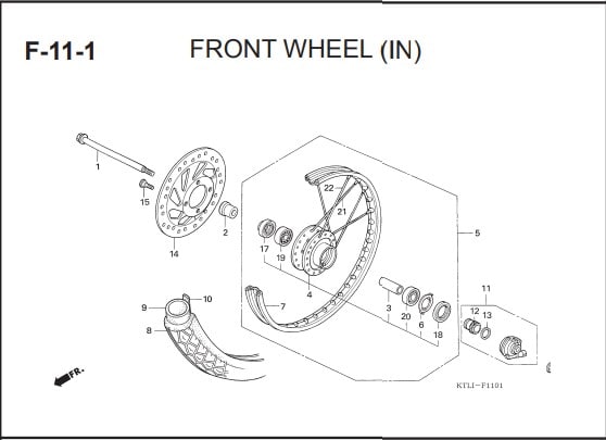 F-11-1 Front Wheel – Katalog Honda Supra FIT X