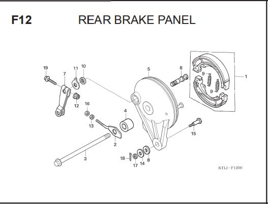 F-12 Rear Brake Panel – Katalog Honda Supra FIT X