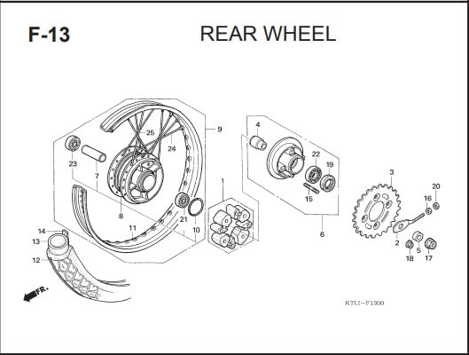 F-13 REAR WHEEL