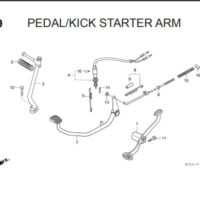 F-19 PEDAL KICK STARTER ARM