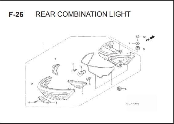 F-26 Rear Combination Light – Katalog Honda Supra FIT X