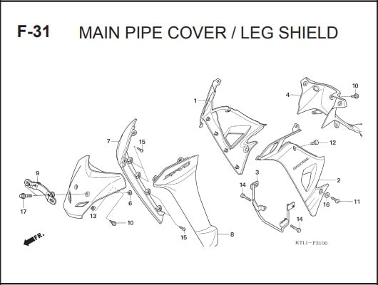 F-31 MAIN PIPE COVER LEG SHIELD