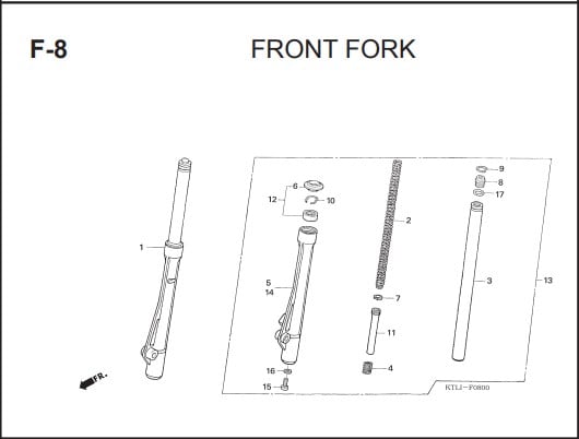 F-8 FRONT FORK