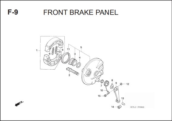 F-9 FRONT BRAKE PANEL