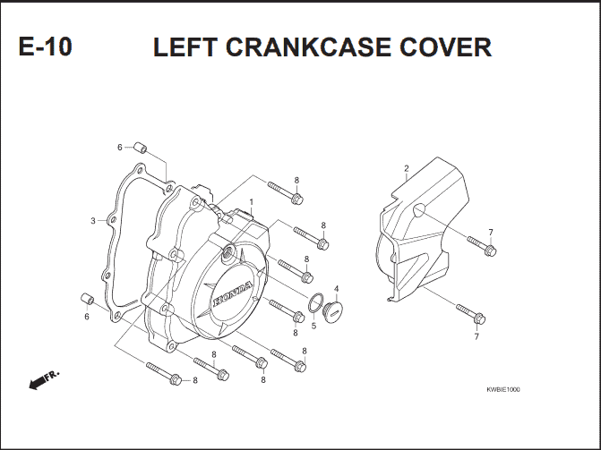 E-10 Left Crankcase Cover