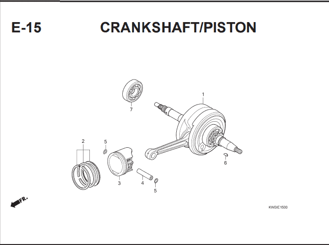 E-15 Crankshaft Piston