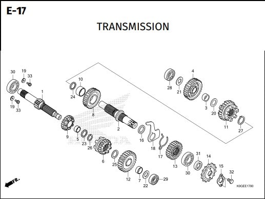 E-17 Transmission – Katalog Honda Super Cub 125