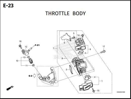 E-23 Throttle Body – Katalog Honda Super Cub 125