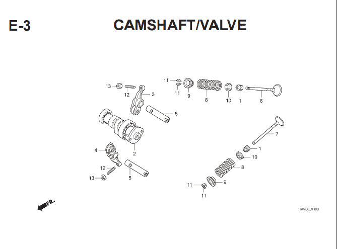 E-3 Campsaft Valve – Katalog Suku Cadang Honda Blade 110