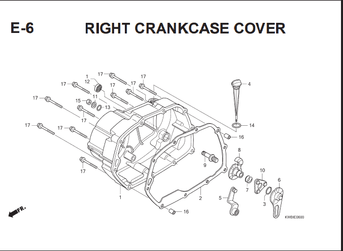 E-6 Rigt Crngkcase Cover