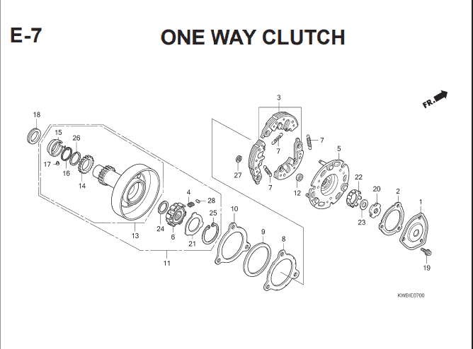 E-7 One Way Clutch