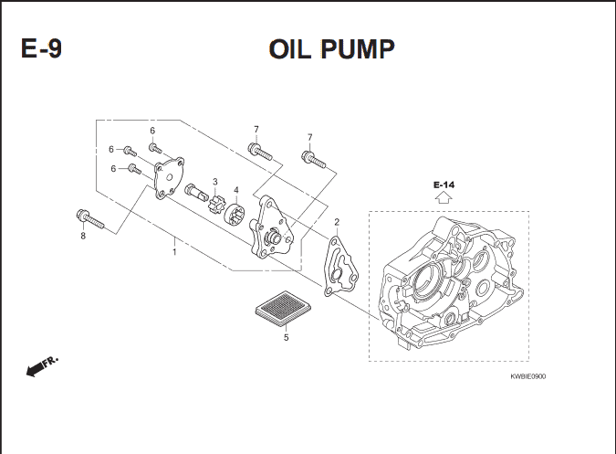 E-9 Oil Pump – Katalog Suku Cadang Honda Blade 110