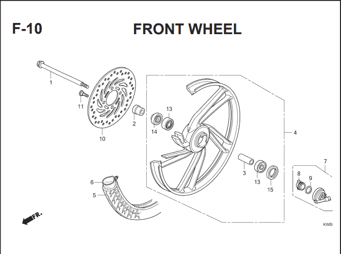 F-10 Front Wheel – Katalog Suku Cadang Honda Blade 110