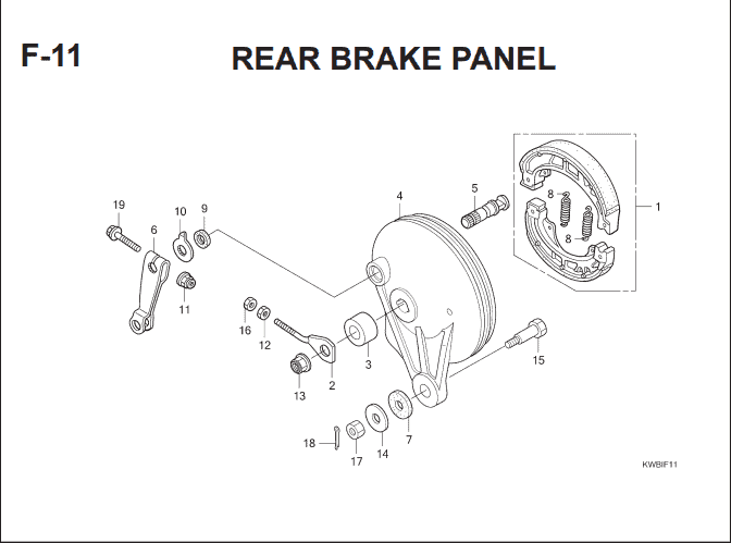 F-11 Rear Brake Panel