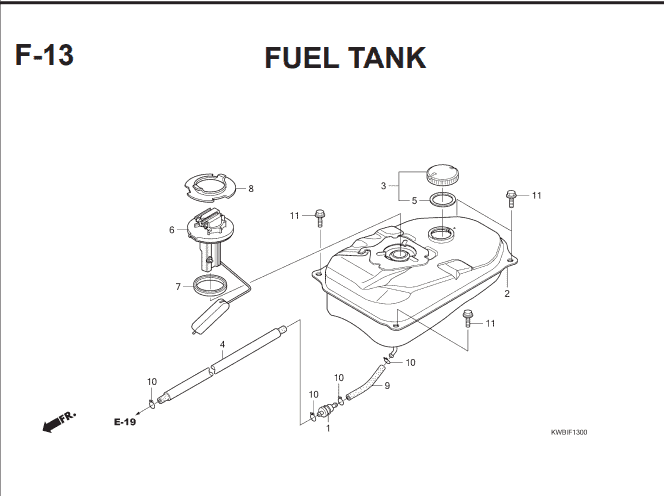 F-13 Fuel Tank – Katalog Suku Cadang Honda Blade 110