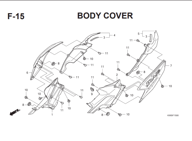 F-15 Body Cover – Katalog Suku Cadang Honda Blade 110