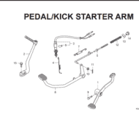 F-18 Pedal Kick Starter Arm – Katalog Suku Cadang Honda Blade 110