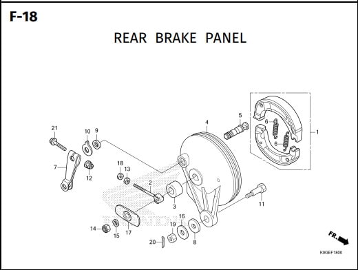 F-18 Rear Brake Panel