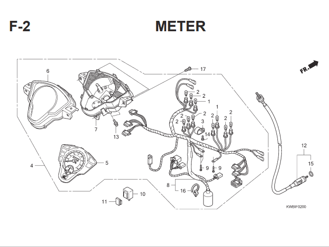 F-2 Meter – Katalog Suku Cadang Honda Blade 110