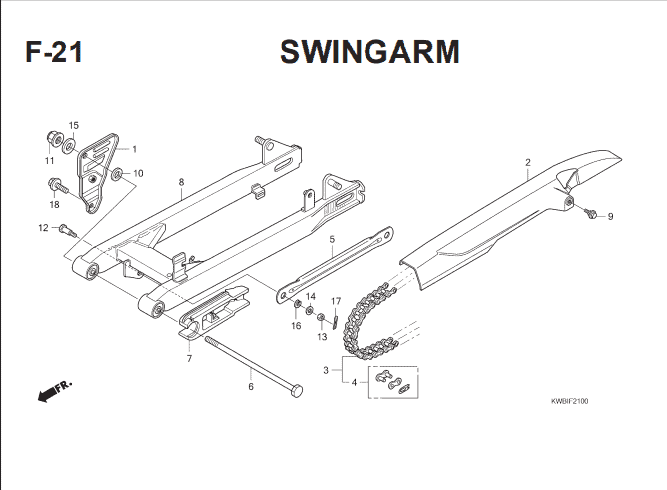 F-21 Swingarm