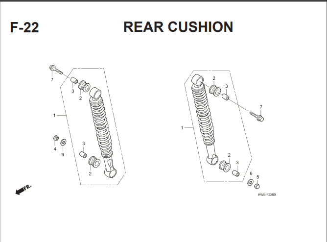 F-22 Rear Cushion – Katalog Suku Cadang Honda Blade 110