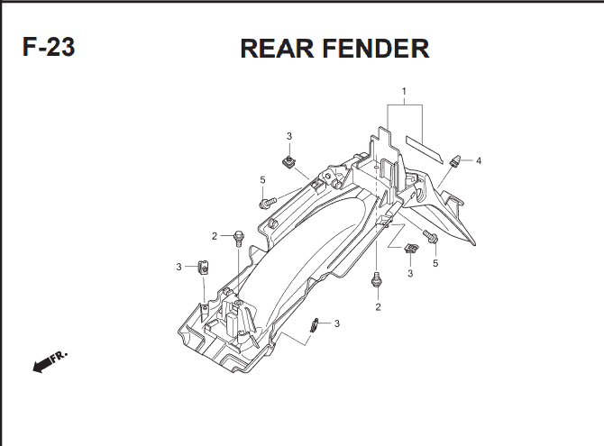 F-23 Rear Fender – Katalog Suku Cadang Honda Blade 110