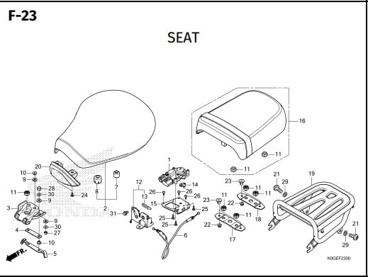 F-23 Seat – Katalog Honda Super Cub 125