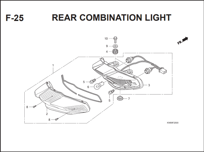 F-25 Rear Combination Light – Katalog Suku Cadang Honda Blade 110