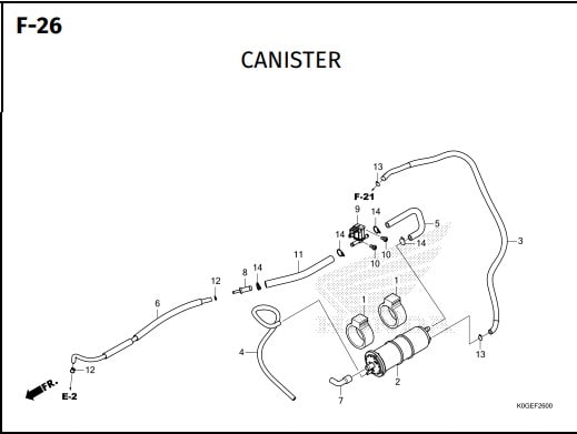 F-26 Canister – Katalog Honda Super Cub 125