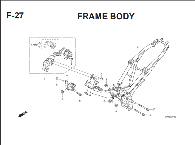 F-27 Frame Body – Katalog Suku Cadang Honda Blade 110